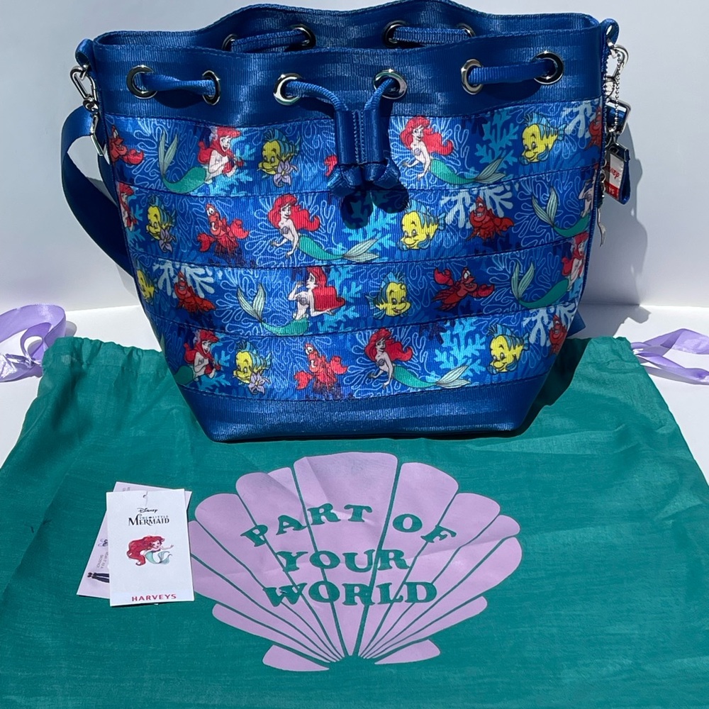 Disney Harveys Little Mermaid Park Hopper and Part‎ of Your World Dust Bag